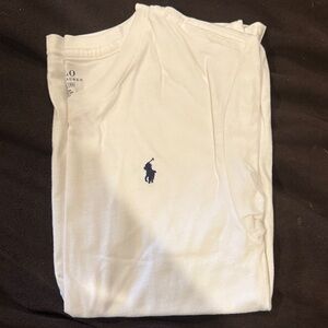 Ralph Lauren Cream Tee with Navy Logo